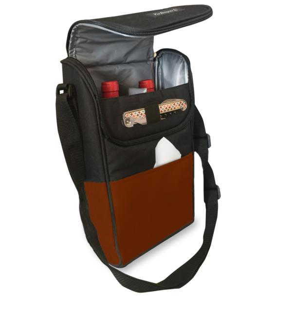 Bolsa térmica para transportar 2 botella de vino