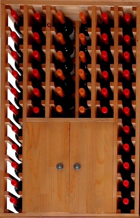 Botellero 2 puertas bajas para 46 botellas.