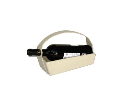 Cesta botellero blanca.