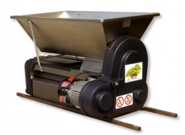 Estrujadora despalilladora motor 1 HP acero inox