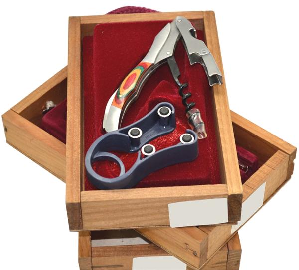 Estuche sacacorchos de acero