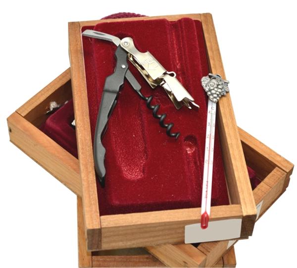 Estuche sacacorchos sumiller negro