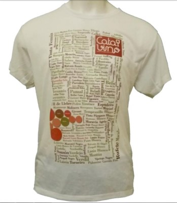 Camiseta uvas de cata del vino