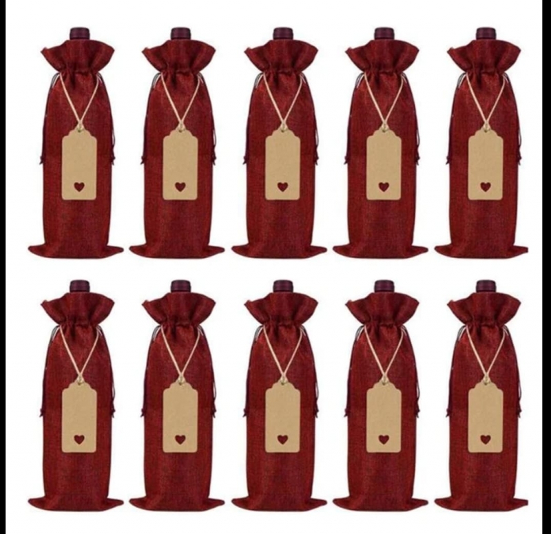 10 bolsas cubrebotellas para cata de vino a ciegas